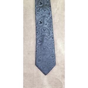 Disney Hidden Mickey Mouse 100% Silk Neck Tie Blue